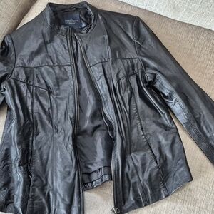 Ladies Black Leather Jacket